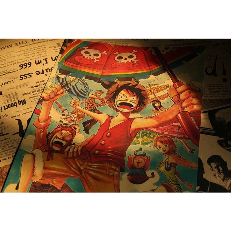 Luffy On The Sky Retro Kraft Paper Poster Official One Piece Merch