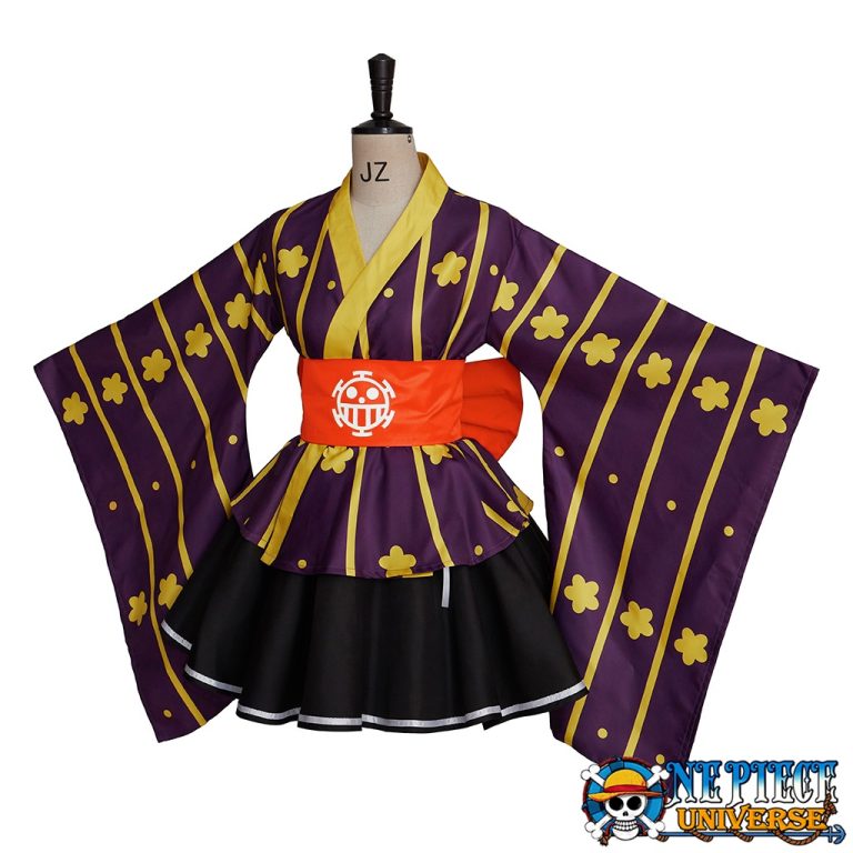 Trafalgar D Water Law Costume Dress Kimono Wano Country One Piece