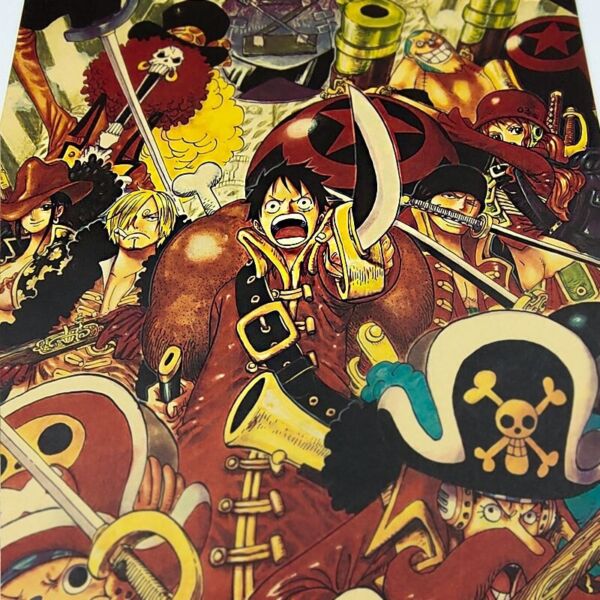 One Piece Character Combat Retro Kraft Paper Poster