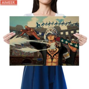 AIMEER One Piece Cartoon Character Card Poster