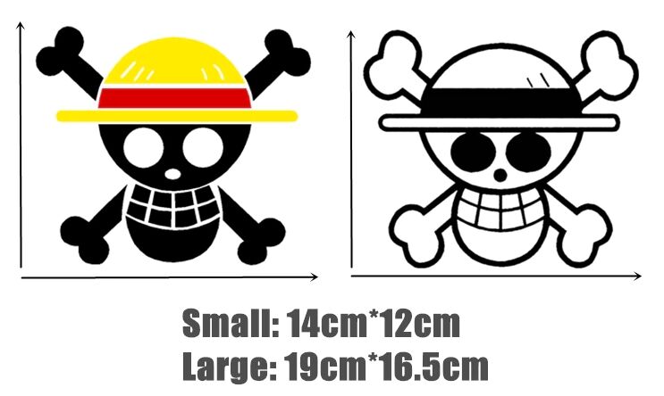 Car Stickers ONE PIECE Luffy Cartoon Creative Decoration Decals For Trunk Windshield Motorcycle Auto Tuning Styling Vinyls