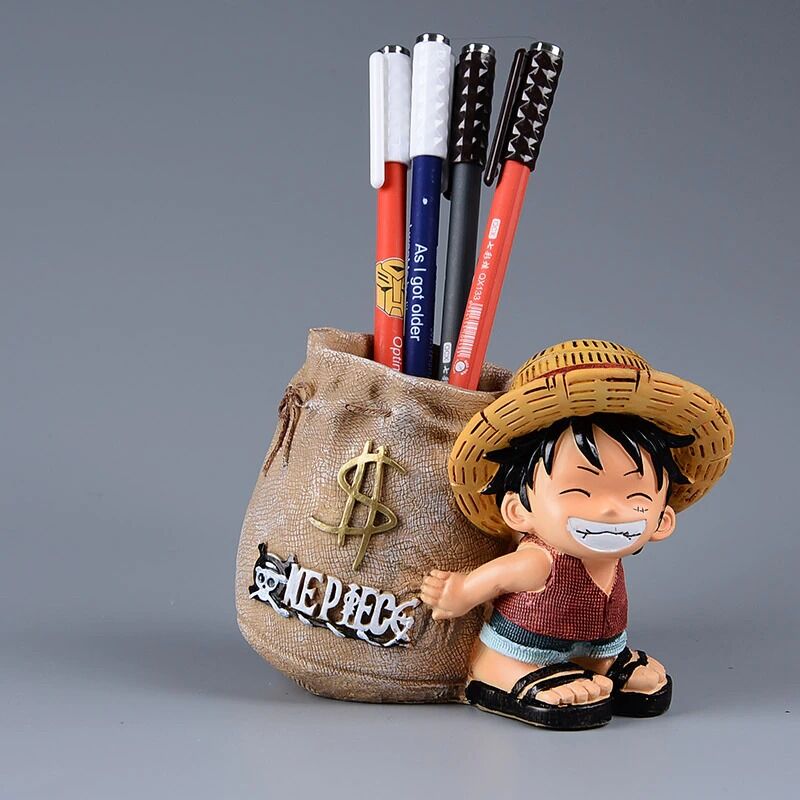 Anime One Piece Luffy Resin Office Pen Holders-Collectible Monkey