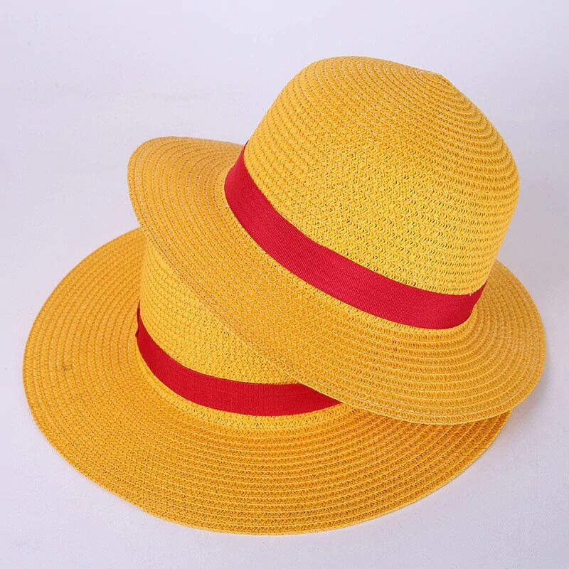 Luffy Straw Hat – One Piece Cosplay Strawhat – Yellow – Halloween Costume Party