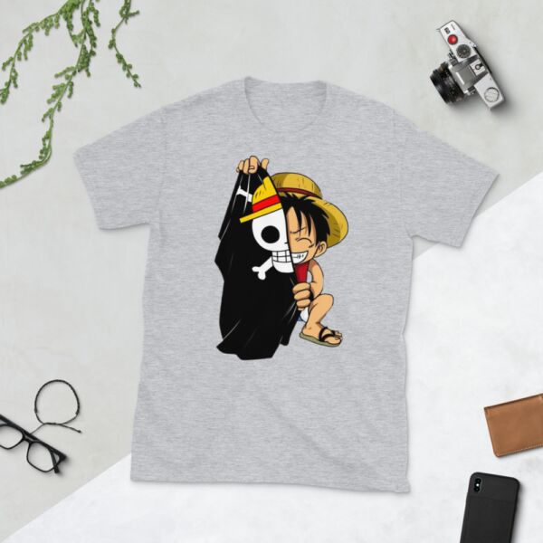 Monkey D. Luffy Funy One Piece Anime Short-Sleeve Unisex T-Shirt