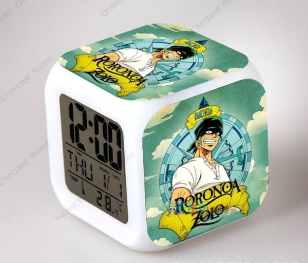 One Piece Digital Clocks Figure Nami and Zoro- Led Alarm Clocks Light Up Toys