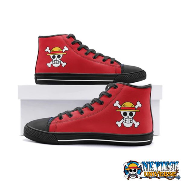 Luffy One Piece High Top Converse Shoes