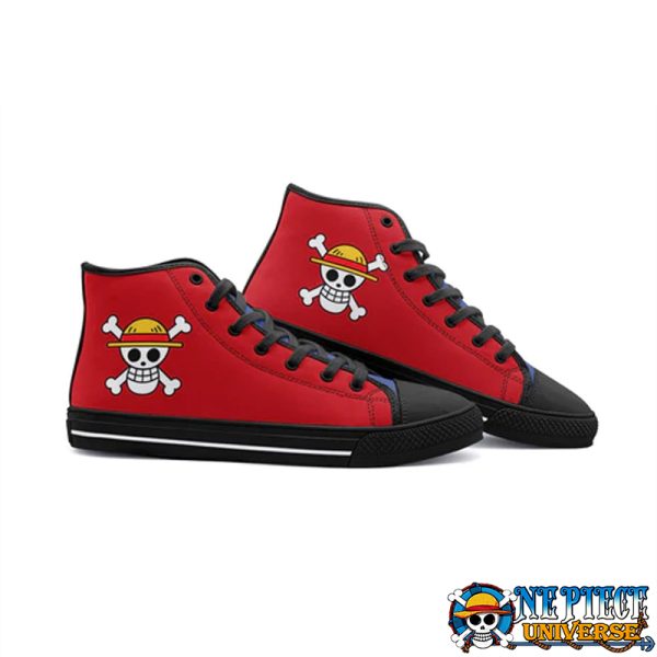 Luffy One Piece High Top Converse Shoes