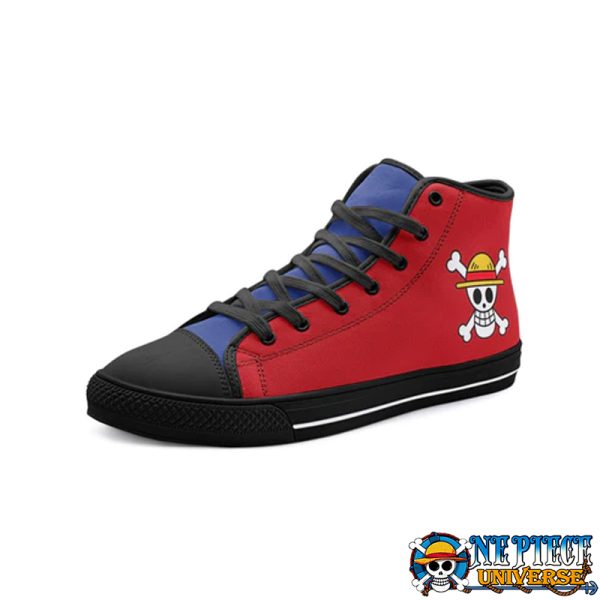 Luffy One Piece High Top Converse Shoes