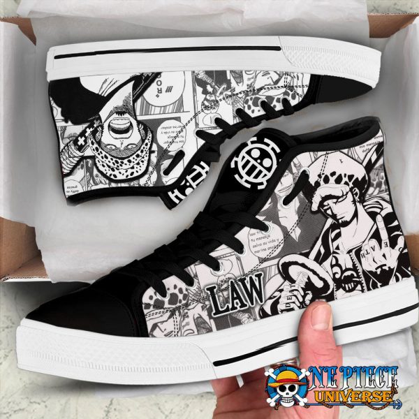 Manga Style Trafalgar Law Hightop Canvas Shoes