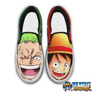 Zoro And Luffy Slip On Shoes