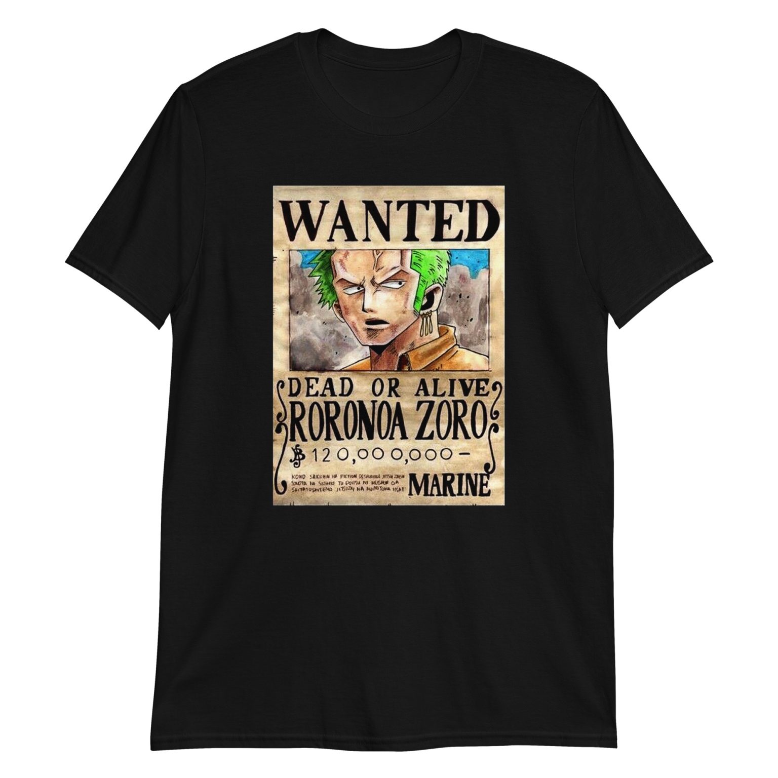 One Piece Vintage Wanted Roronoa Zoro T-Shirt - One Piece Universe ...