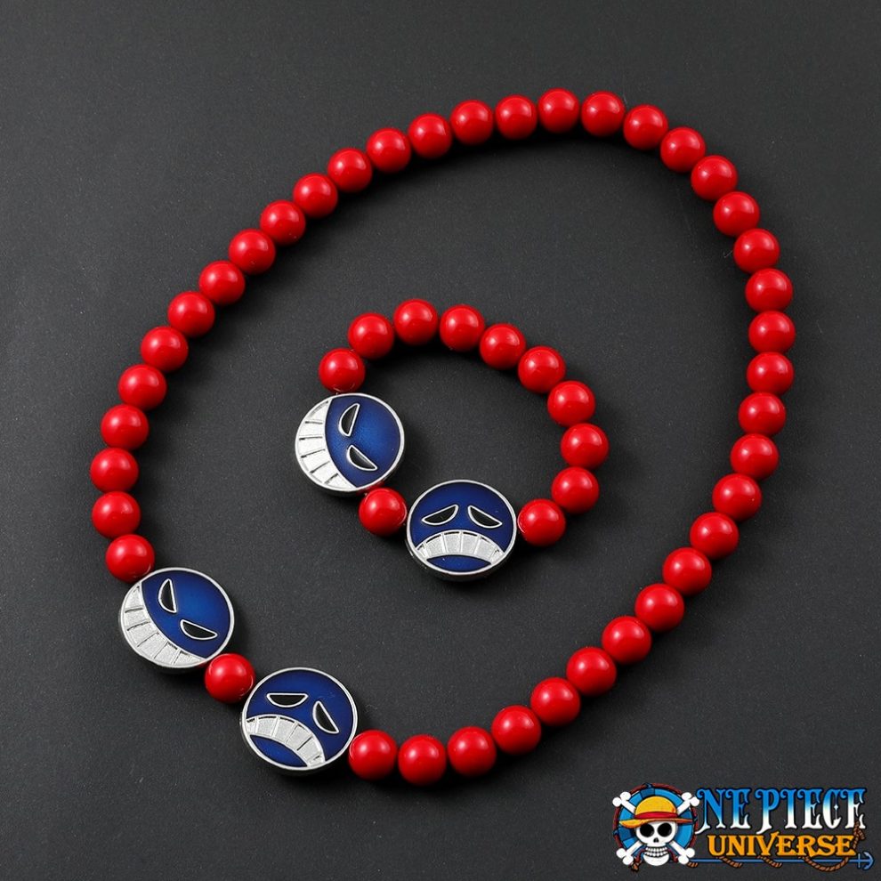 Handmade One Piece Portgas D. Ace Cosplay Bracelet – Bangle, Pointer, Belt Prop – Men's Anime Jewelry