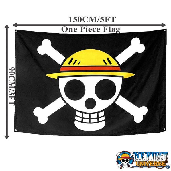 One Piece Luffy Straw Hat Pirates Flag 90x154cm One Piece Universe