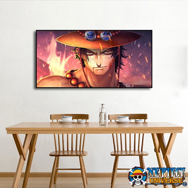 Anime Fire Fist Ace Wall Art Canvas Print Decor 1 ace wall art