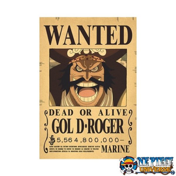 gol d roger wanted poster