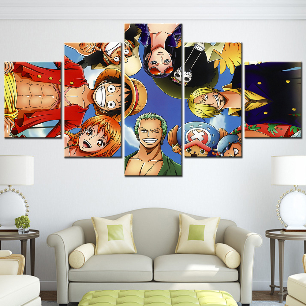 luffy 5 piece canvas