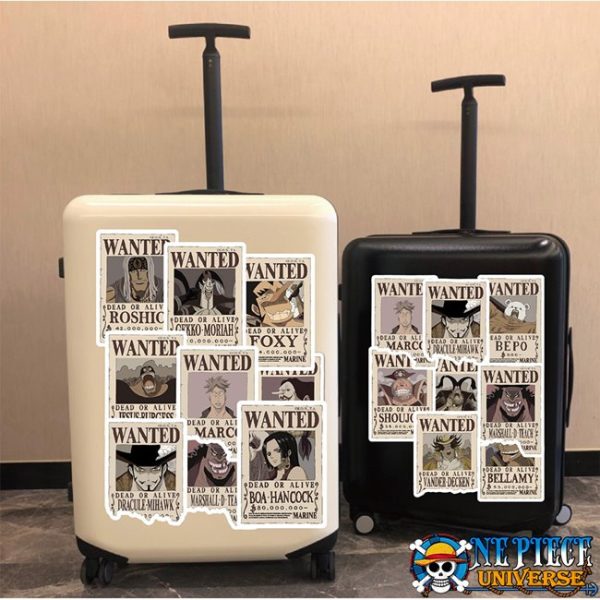 one piece wanted poster stickers