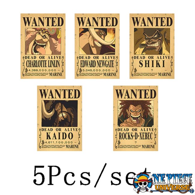 The latest version of Anime One Piece Straw Hat Pirates Wanted Posters 10  pcs