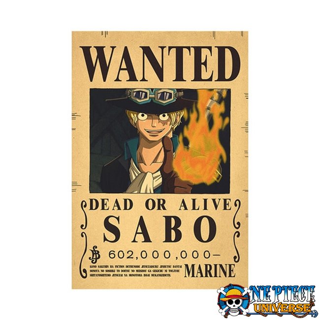 One Piece Sabo Wanted Poster
