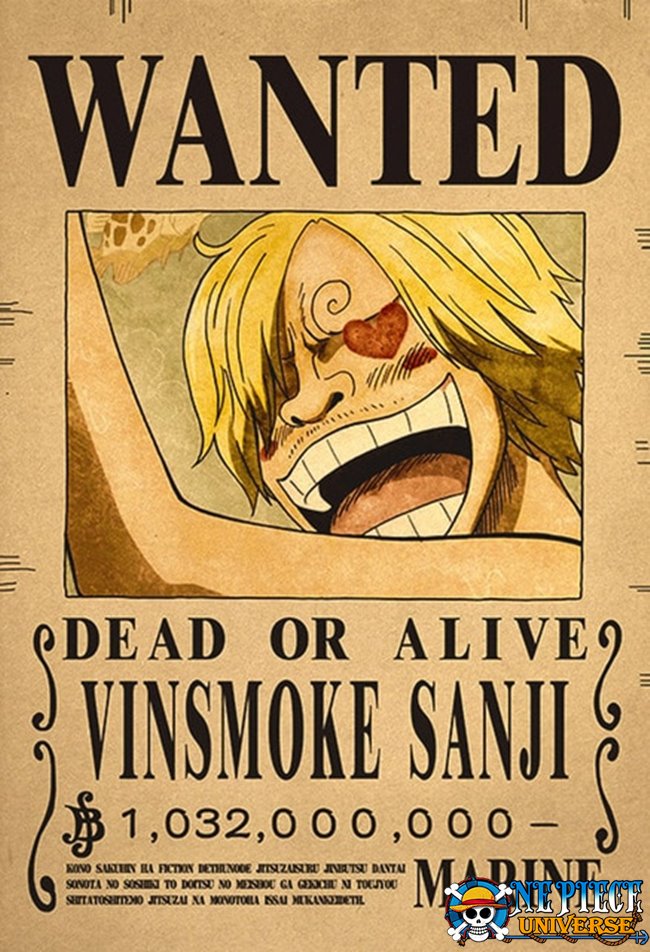 Affiche One Piece Wanted - Sanji