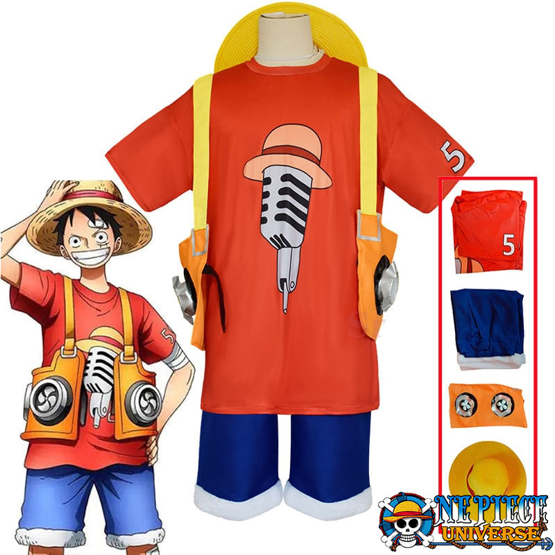 One Piece Luffy Film Red Outfit Amazing Cosplay Halloween