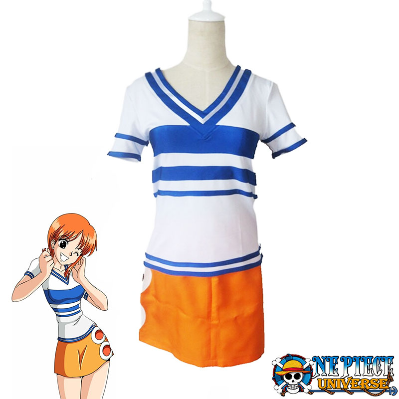 One Piece Live Action TV Nami Socks Striped Cosplay Costume