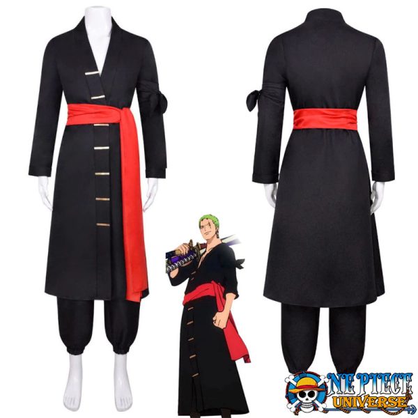 Zoro Wano Outfit Black Costume Cosplay