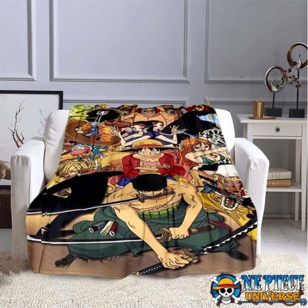 Straw Hat Pirates Members And Chopper Blanket | One Piece Universe