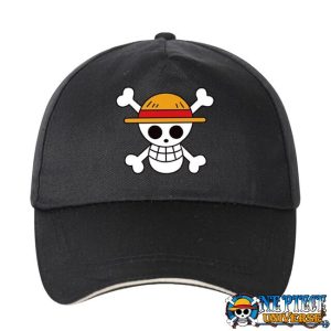 one piece straw hat logo cap