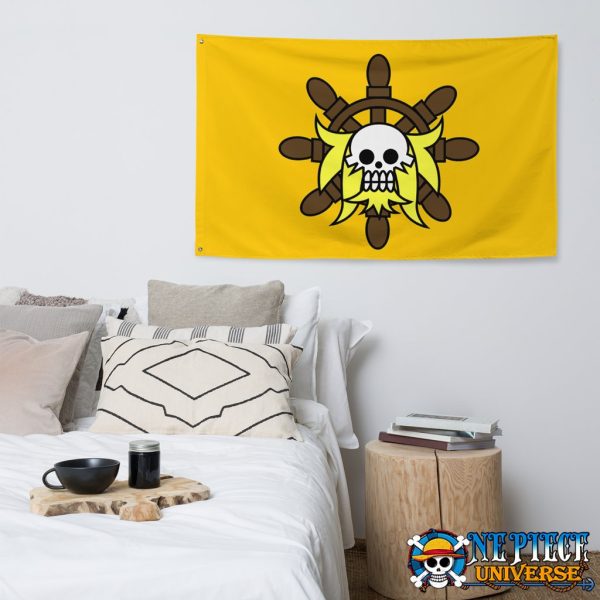 One Piece Jolly Roger Golden Lion Pirates Flag