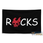 Xebec Rocks Pirates Jolly Roger Flag