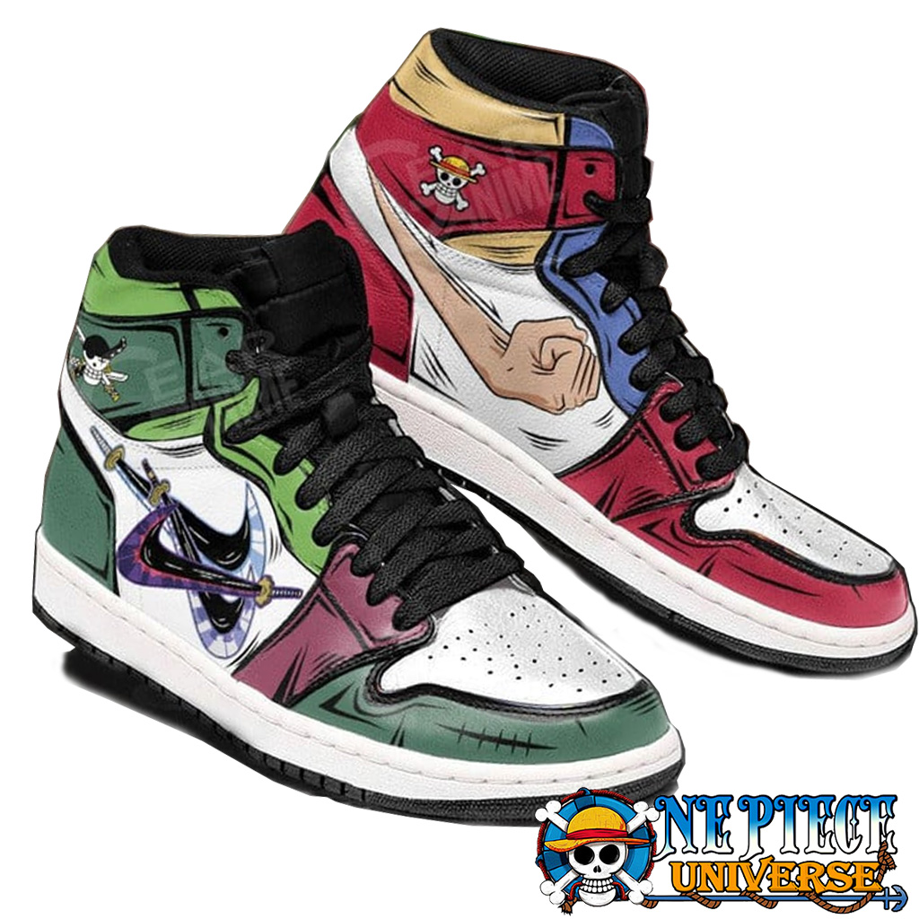 One Piece Zoro And Luffy JD Sneakers Anime Custom Shoes