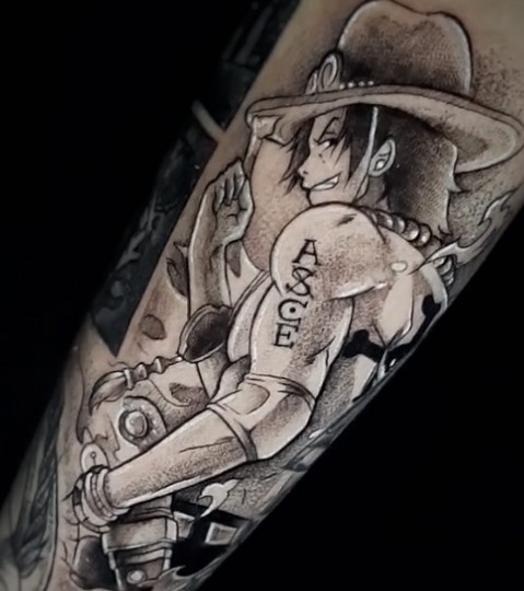 ace leg tattoo