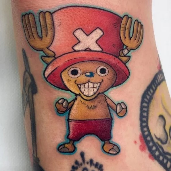 chopper tattoo with color