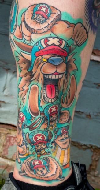 chopper tattoo with color