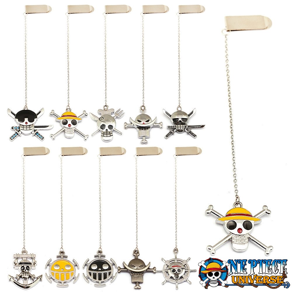 One Piece Bookmarks Metal HOT Items (10 Styles Jolly Roger)