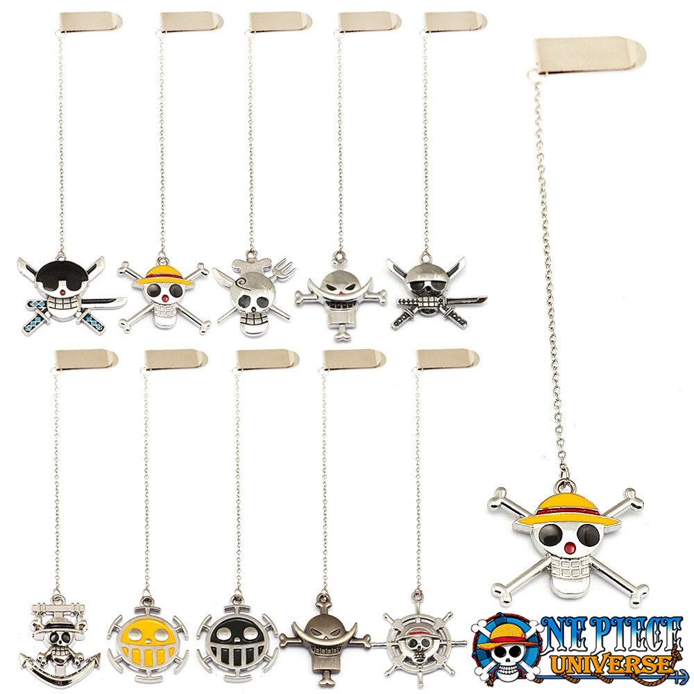 One Piece Keychain Gift Set Wanted Poster With Jolly Roger Charm