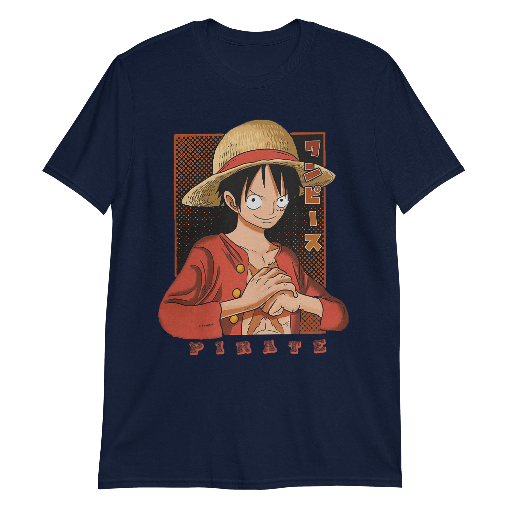 Top Anime One Piece Monkey D Luffy Cotton Shirt Short Sleeve T