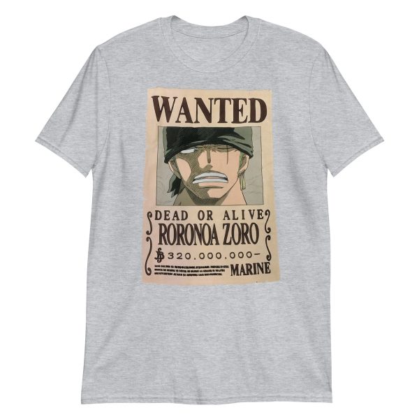 One Piece Roronoa Zoro Wanted Poster Authentic Anime T-Shirt