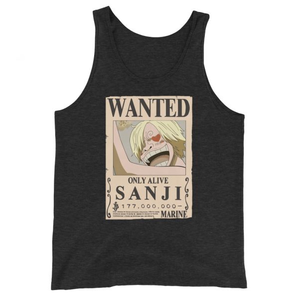 One Piece Sanji Wanted Vintage Poster Unisex Tank Top