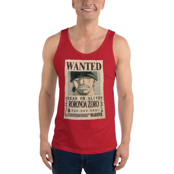 One Piece Roronoa Zoro Wanted Poster Tank Top