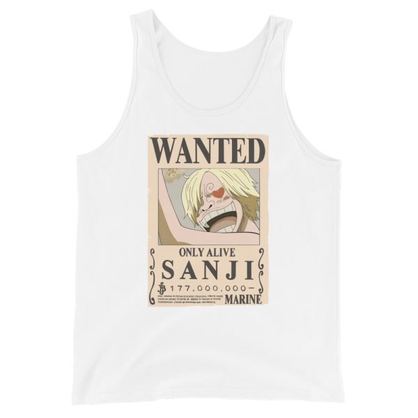 One Piece Sanji Wanted Vintage Poster Unisex Tank Top