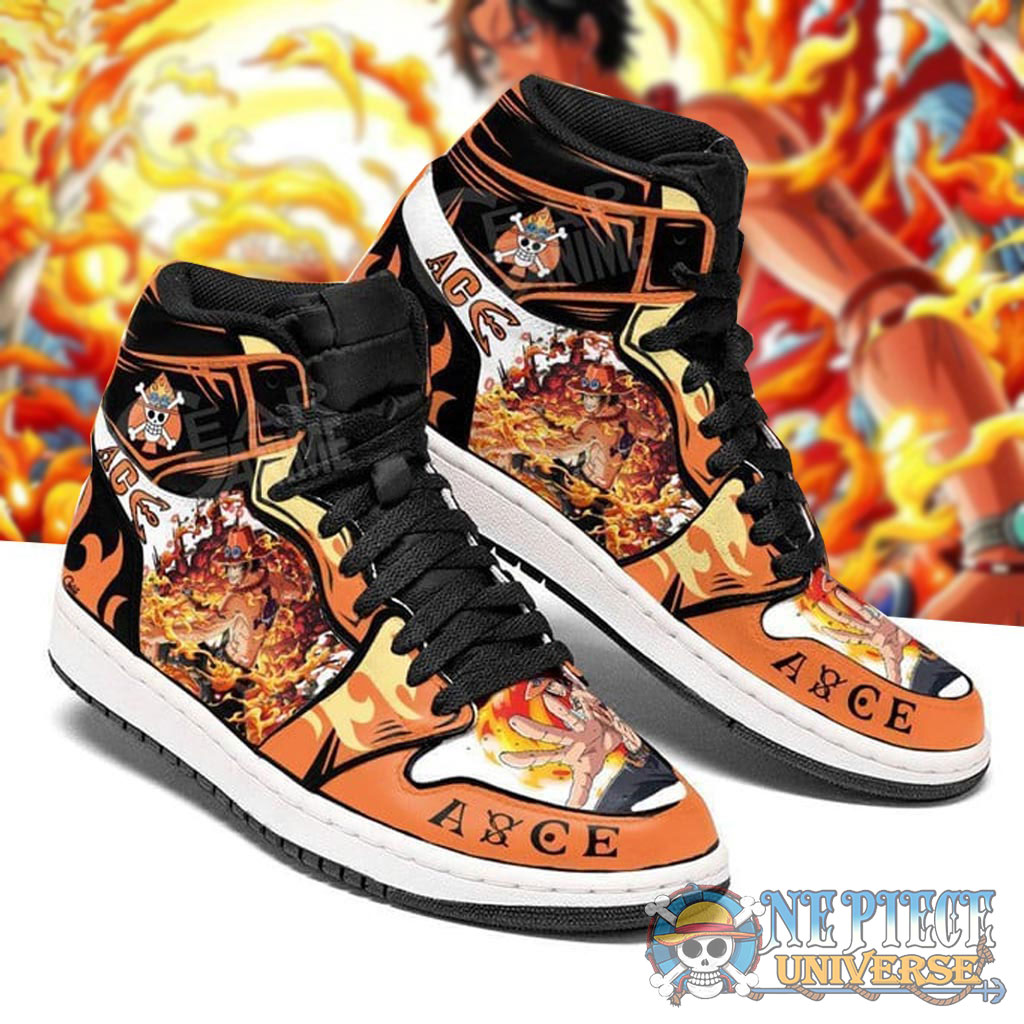 One Piece Portgas D. Ace Jordan Shoes Free Shipping