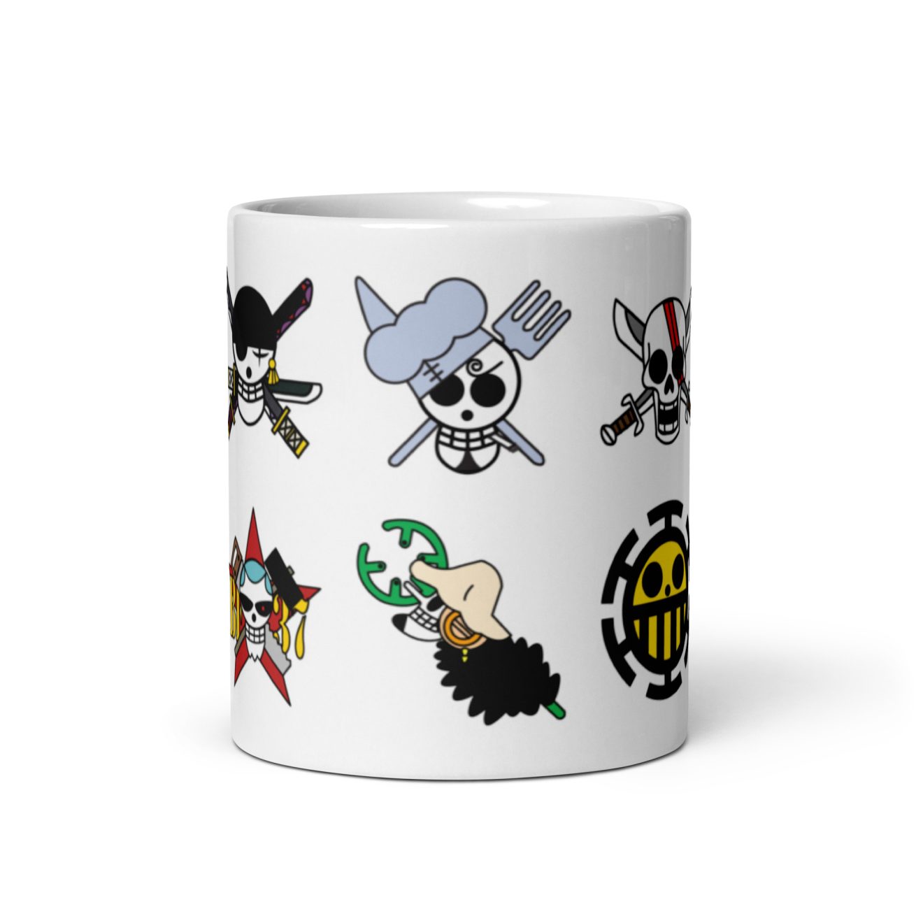 One Piece Mug Jolly Roger Symbol White glossy mug - Official One Piece ...