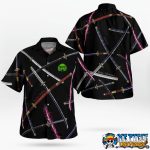 4 Sword Style Zoro Hawaiian Shirt Black