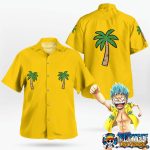 Franky One Piece Baby Hawaiian Shirt Yellow