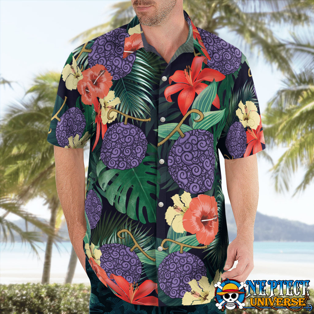 Gomu Gomu no Mi Hawaiian Shirt Colorful Cosplay | One Piece Universe Store