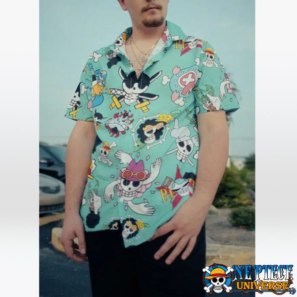 One Piece Jolly Roger Symbol Hawaiian Shirt