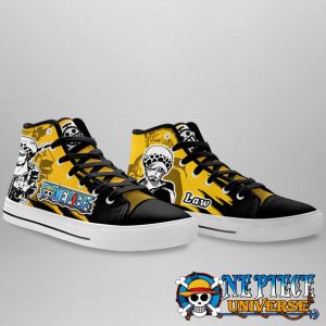 Trafalgar Law Yellow High Top Canvas Custom Shoes