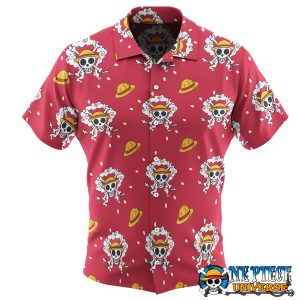 Luffy Gear 5 Pattern Red Hawaiian Shirt